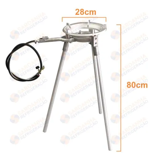 Fogareiro De Aluminio Com Pe Especial 80cm
