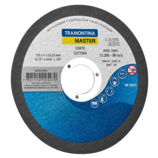 Disco De Corte Fino 4.1/2 Tramontina Para Aço Inox