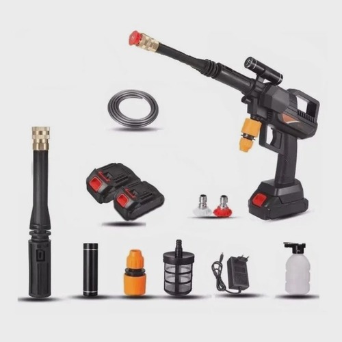 Pistola Lavadora Alta Pressão Vix Portátil c/ 2 Baterias 12V