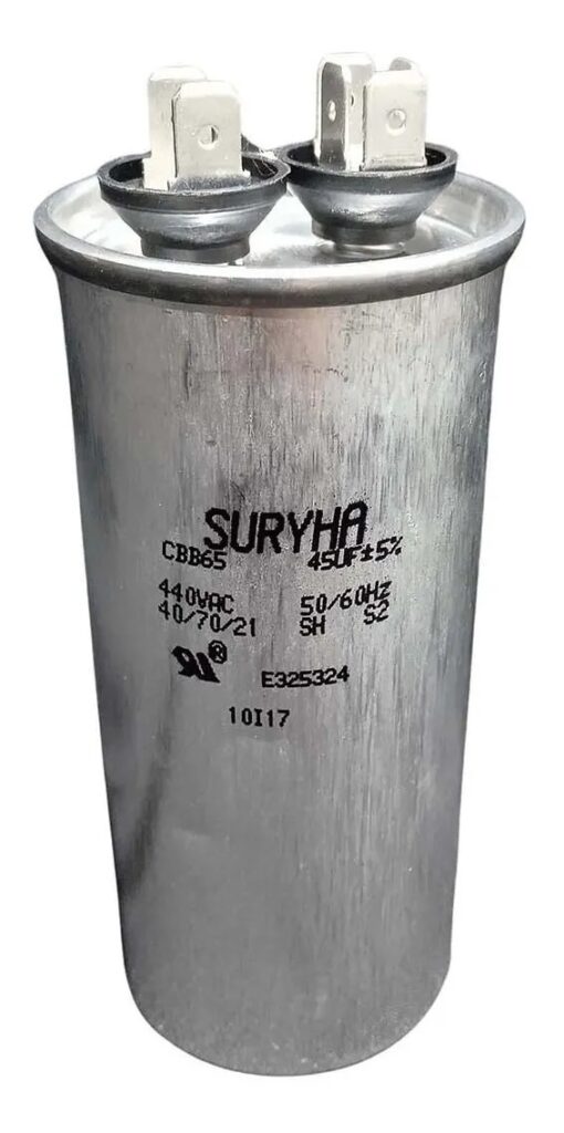Capacitor 45uf 440v Permanente Suryha 80151.103