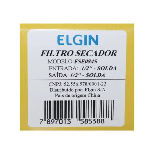 Filtro Secador Soldável 1/2 Fse084s Elgin