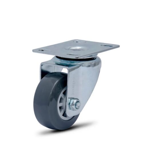 Rodízio Nylon com Placa Simples Até 45Kg