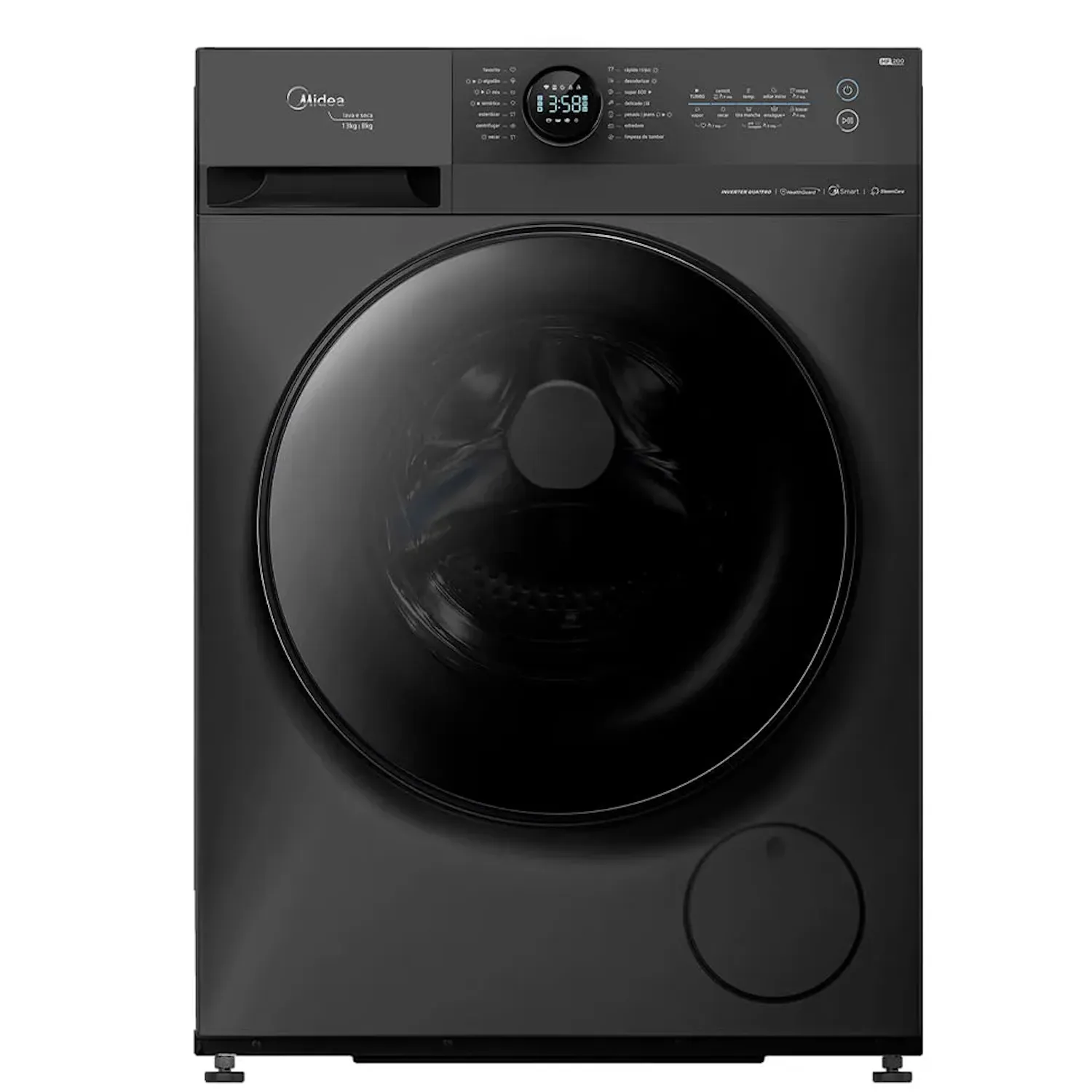 Lava e Seca 13kg Midea HealthGuard Titanium Conectada 220/127v