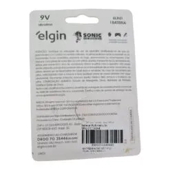 Bateria 9v Alcalina Elgin 9 Volts 1 Cartela