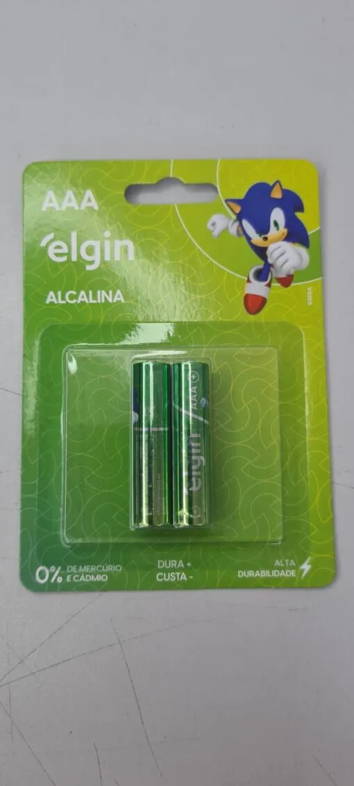 Pilha alcalina palito AAA com 2 unidades - Elgin