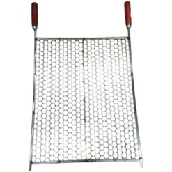Grelha Moeda de Inox de fazer churrasco medidas 49X60