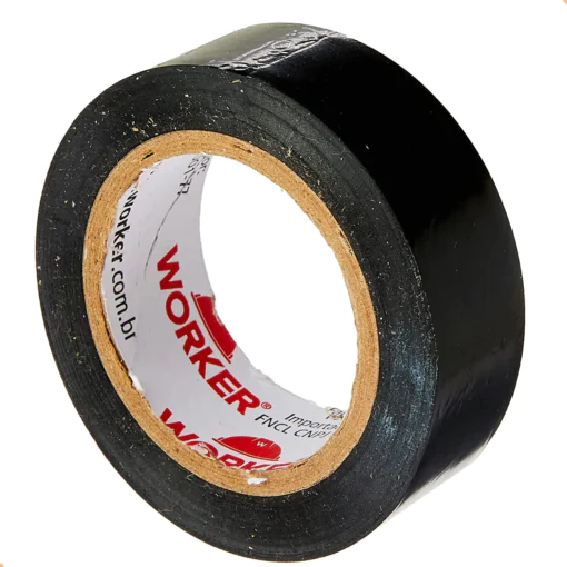 Fita Isolante Anti Chama 19mm x 10m Preta Worker