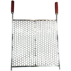 Grelha para churrasqueira modelo Moeda Inox medidas 49X40