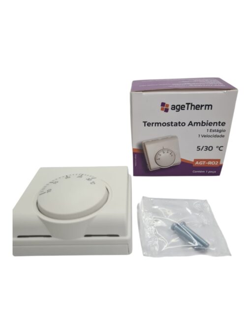 Termostato Ambiente 5/30 C De 1 Estagio E 1 Velocidade 220v Agt