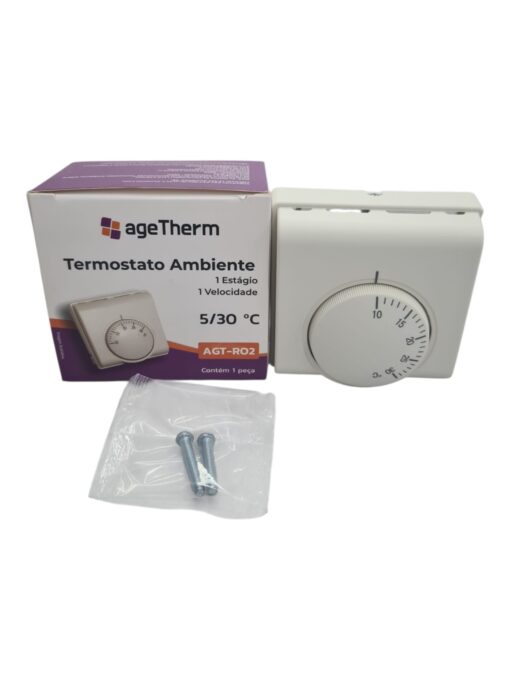 Termostato Ambiente 5/30 C De 1 Estagio E 1 Velocidade 220v Agt